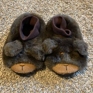 L.L Bean Cozy Bear Kids Slippers 7-8T